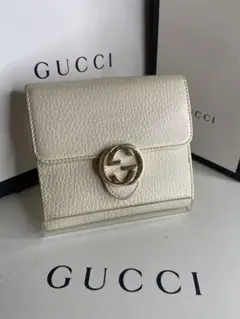 ✨『人気』✨ GUCCI グッチ 二つ折り財布 インターロッキングg