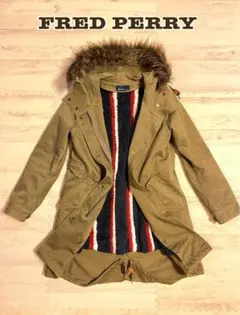 u003c美品u003e FRED PERRY フレッド ペリー モッズコート カーキ