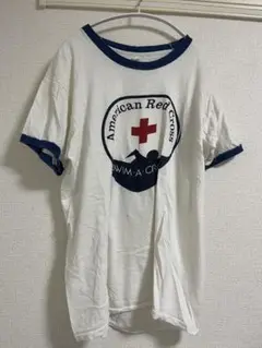 70s 赤十字　リンガーtシャツ