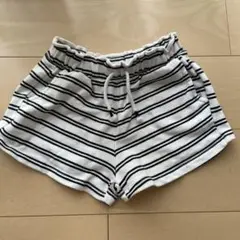 ZARA 白と黒ストライプ 半ズボン 11-12歳