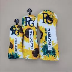PEARLY GATES ヘッドカバー ひまわり柄 3個セット