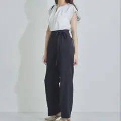 【美品】MISCH MASCH 2025春夏新作 サイドリボンタックパンツ