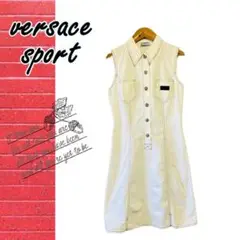 versace sport✨ ノースリーブ ワンピース オフホワイト 【40】