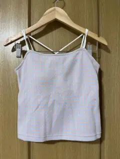 【値下げ中！】w closet チェック柄 カップ付き キャミソール