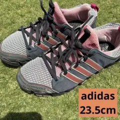 adidas ランニングシューズ　レディース　23.5cm グレー
