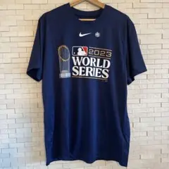 【WORLD SERIES2023 】ドライTシャツ　メンズLサイズ　ネイビー