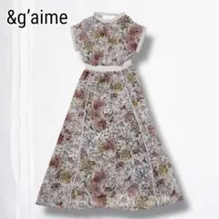 &g’aime 花柄 フレア ワンピース Aライン