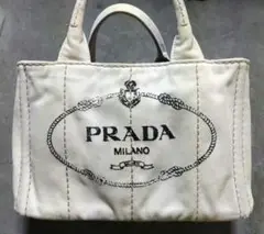 【美品】PRADA プラダ カナパ S トート キャンバス バッグ 2way