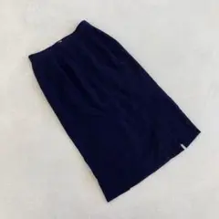 ⭐️ノーブランド⭐️ 高品質 ウール素材 タイトスカート ネイビー　オフィス