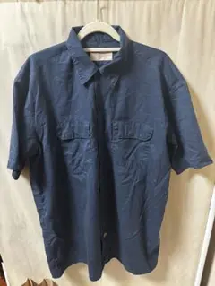 Dickies ネイビー 半袖ワークシャツ