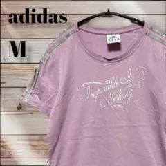 アディダス レディース 半袖Tシャツ ラベンダー系 Mサイズ