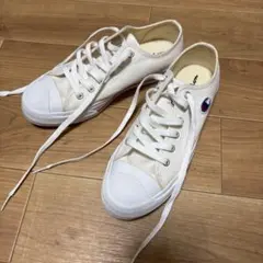 新品未使用 Champion ホワイト ローカットスニーカー サイズ23.5