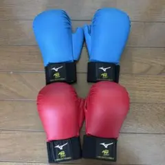 Mizuno 赤、青 セット S オープンフィンガーグローブ