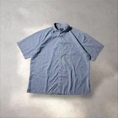 00s Dockersドッカーズ ミニチェック半袖シャツブルーボックスリーバイス