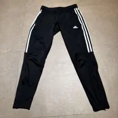 Adidas トラックパンツ　ジャージ　黒　ブラック　サイドライン　M
