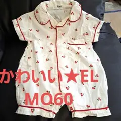 涼しい★ELMO チェリー柄ロンパース60