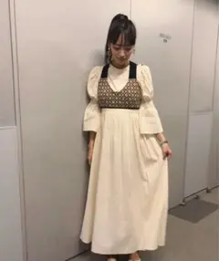 近藤千尋ちゃん/ LAGUNAMOON フレアスリーブメイデンワンピース