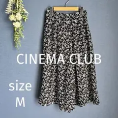 CINEMA CLUB【M】ガウチョパンツ　丈短め　ポケットつき　小花柄