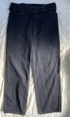 【希少】comoli コモリ 18aw ベルテッドデニム ブラック size2