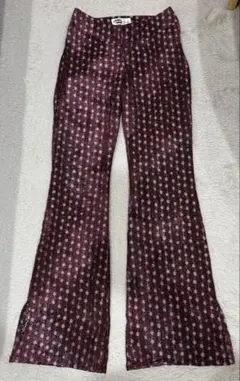 フレアパンツ サイズ2 ボルドー系　　20年以上前の商品