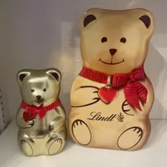 Lindt クマ型缶 大小セット