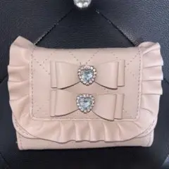 Avail ビジューリボン付きウォレット ピンク