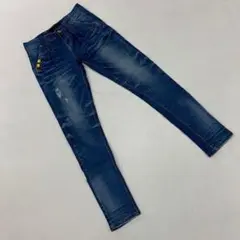 Blue Jam デニムパンツ ダメージ加工 ストレッチ 細身 9号 人気