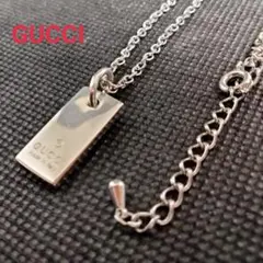 GUCCI プレートネックレス ユニセックス グッチ 925 IDタグ チャーム