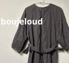 [boujeloud]ブージュルード　シャツロングワンピース長袖 麻素材