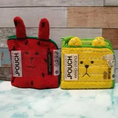)《新品》.POUCHタオルのふりしてコソッとポーチ　 　スイカ柄＆コーン柄