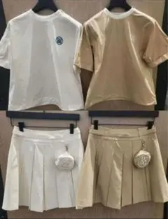25ジーフォア G/FORE ゴルフ レディースウェア Tシャツとスカートセット