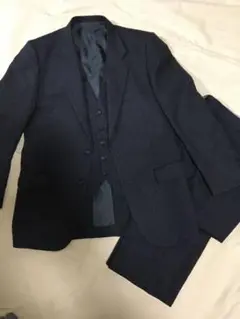80s.TERRES セットアップ スリーピース シャドーストライプ　 グレー