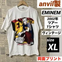 美品　anvil製 エミネム　2002年ツアーTシャツ　両面プリント　XL