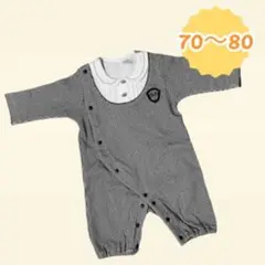 【新品】ベビー服　千鳥柄ロンパース 70〜80サイズ