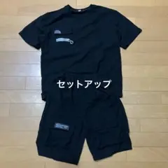 ブラック Tシャツ ショートパンツ セット