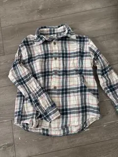 【120cm】UNIQLOチェック柄 長袖シャツ