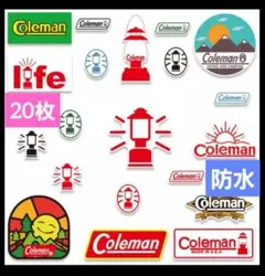 【20枚】Coleman コールマン アウトドア キャンプ 防水 ステッカー