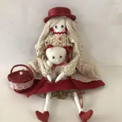 カントリードール　赤いスカートの女の子　☆ハンドメイド☆