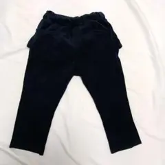 ブラック フリース長ズボン ポケット付き