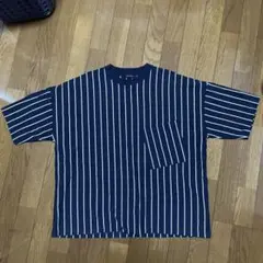 NIKO AND ... ネイビー/ホワイトストライプ Tシャツ M