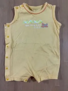 イエロー 動物プリントロンパース 70cmELLE 美品 値下げしました