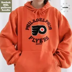 Reebok×NHL フィラデルフィア・フライヤーズ刺繍パーカー古着 A2200