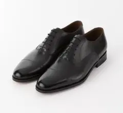 【美品】ONLY オンリー 内羽根ストレートチップシューズ ブラック 27㎝
