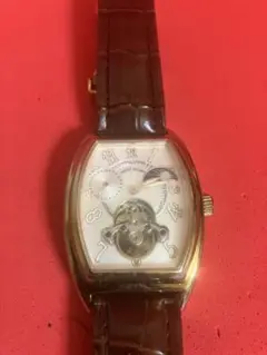 【稼働品】ミッシェル・ジョルダン 裏スケ　自動巻き 腕時計 EG-5312RG