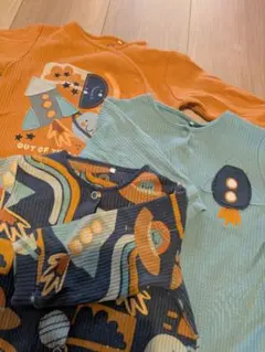 【ネクスト】長袖ロンパース　6-9months 74cm　3枚セット