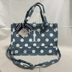 【新品・未使用】MISTURA イニシャル2wayトートバッグ　ドット柄
