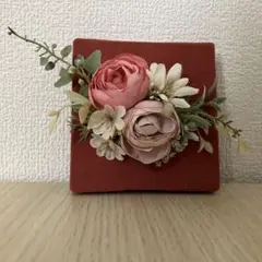 【新品未使用】インテリア雑貨 アートフラワー 壁掛け 9cm×9cm