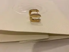 スワロフスキー フープピアス ゴールド新品、未使用