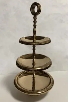 3段トレイ　ピンクゴールド　W16cm×H33cm