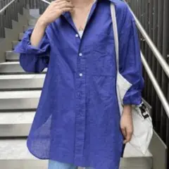 【新品未使用】Spick and Span リネンカシュクールビッグシャツ